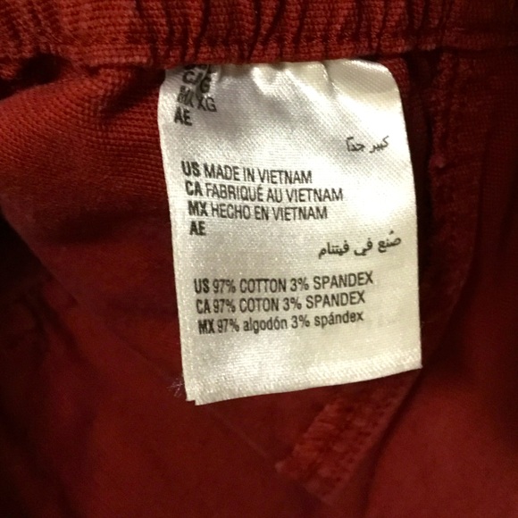 Style & Co Utility Joggers in Burnt Red~Size XL - Picture 9 of 9